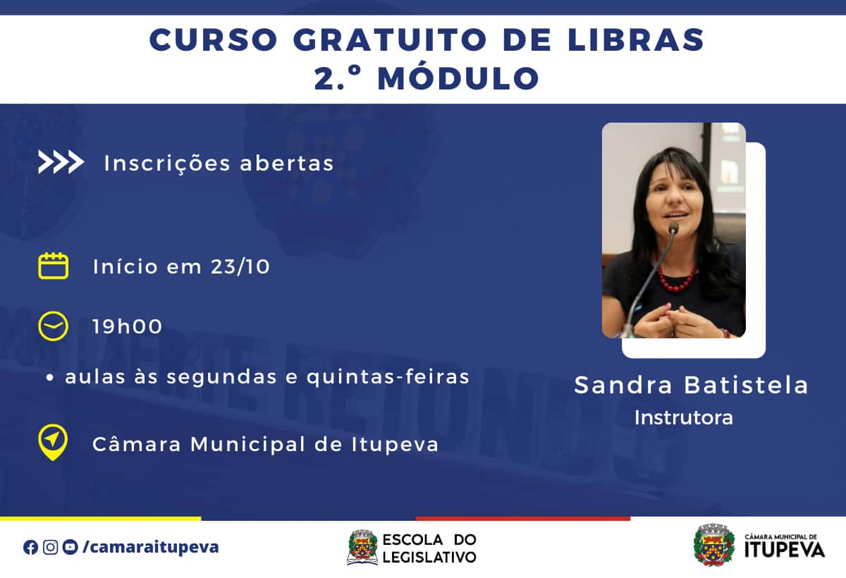 Câmara abre inscrição para segundo módulo do curso gratuito de Libras