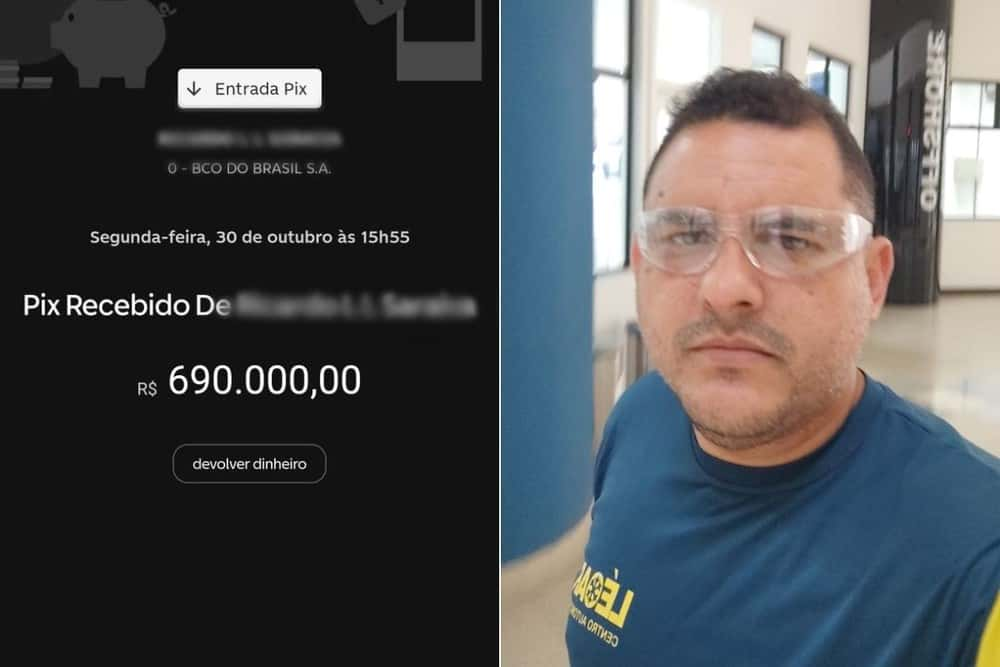 Recebeu Pix de R$ 690 mil por engano e devolveu 