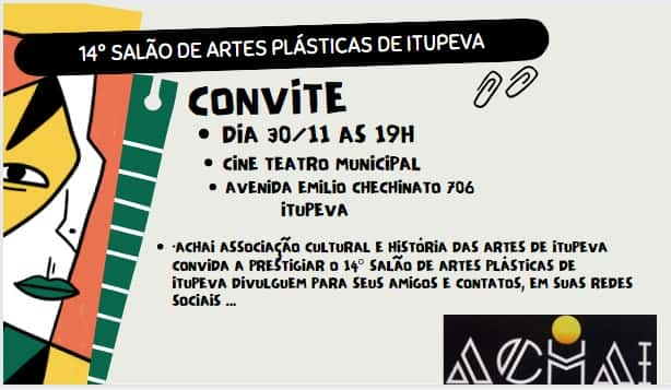 ACHAI de Itupeva convida você para 14° Salão de Artes de Itupeva