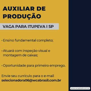 Oportunidade para primeiro emprego  Vaga em Itupeva