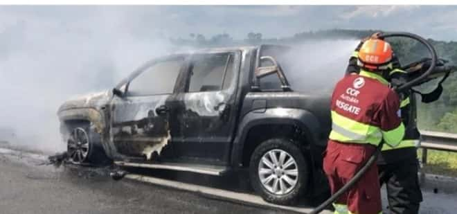 Amarok pega fogo na Bandeirantes