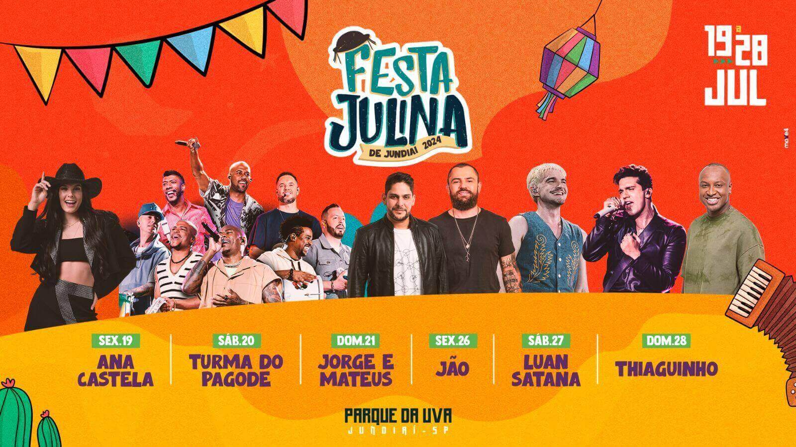 Jão, Luan Santa e Thiaguinho fecham a Festa Julina de Jundiaí