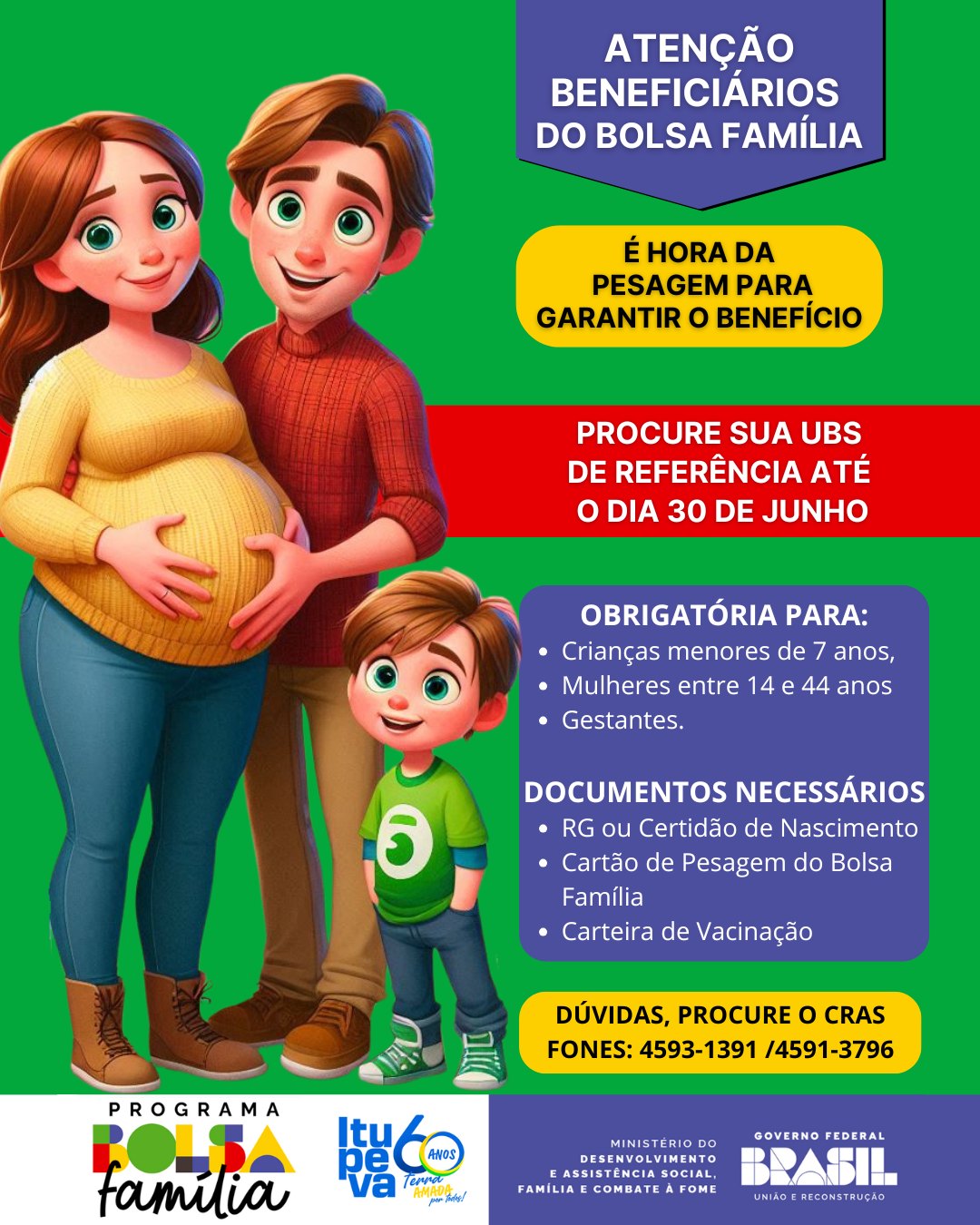 1ª Pesagem do Bolsa Família termina em 30 de junho