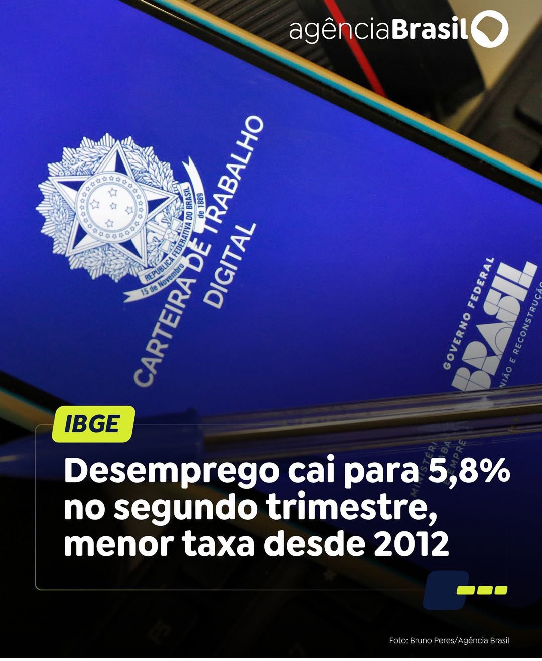 Desemprego cai a 5,8% no 2º trimestre, a menor taxa da série histórica do IBGE